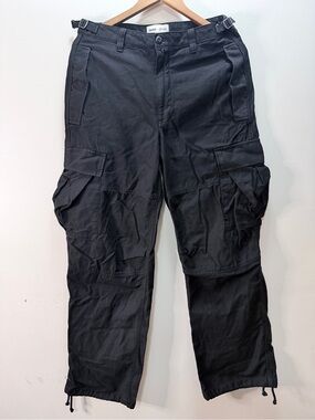 Y2K TNA Black Cargo Utility Pants Highwaist Size 10, L39x29